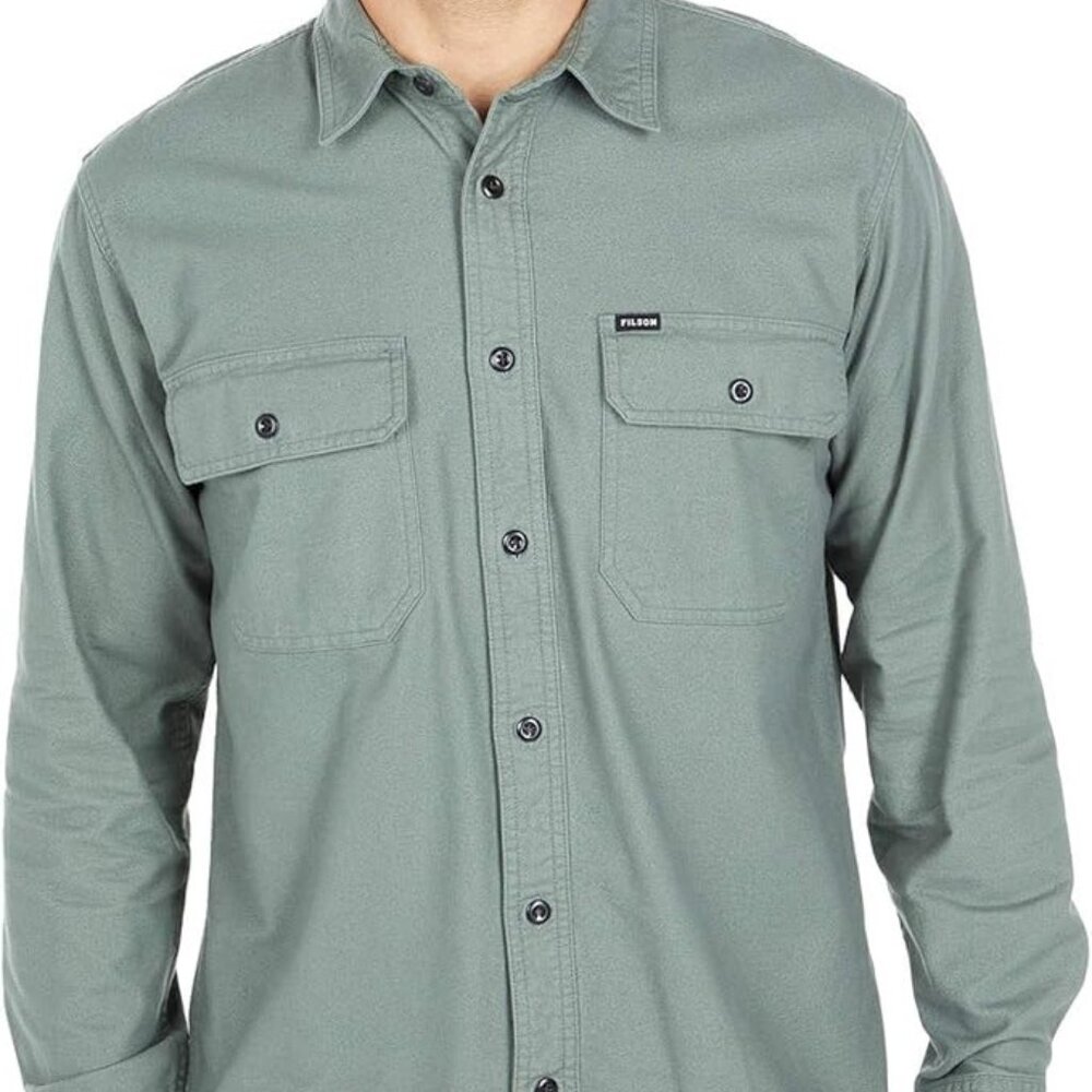 NWT CC Filson Mens 3XL Field Flannel Shirt Balsam Green Long Sleeve Button Up